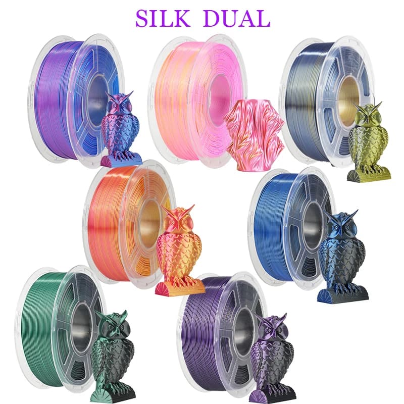 JAYO PLA PLUS SILK/TPUSILK/SKDC SILK Filamento stampante 3D 1 Rotoli/1.1kg 1.75mm 100% No Bubble FDM Materiali stampante 3D Regalo fai da te
