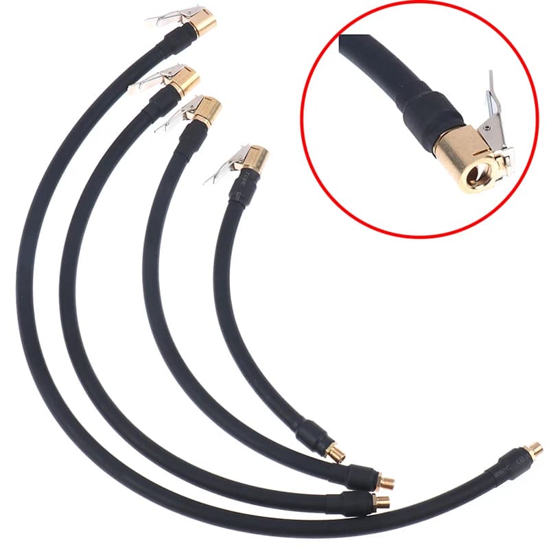 Adattatore per tubo di prolunga della valvola del pneumatico flessibile del tubo di gomma dell'aria per la pompa di gonfiaggio del pneumatico del compressore d'aria per la bici del motociclo dell'automobile