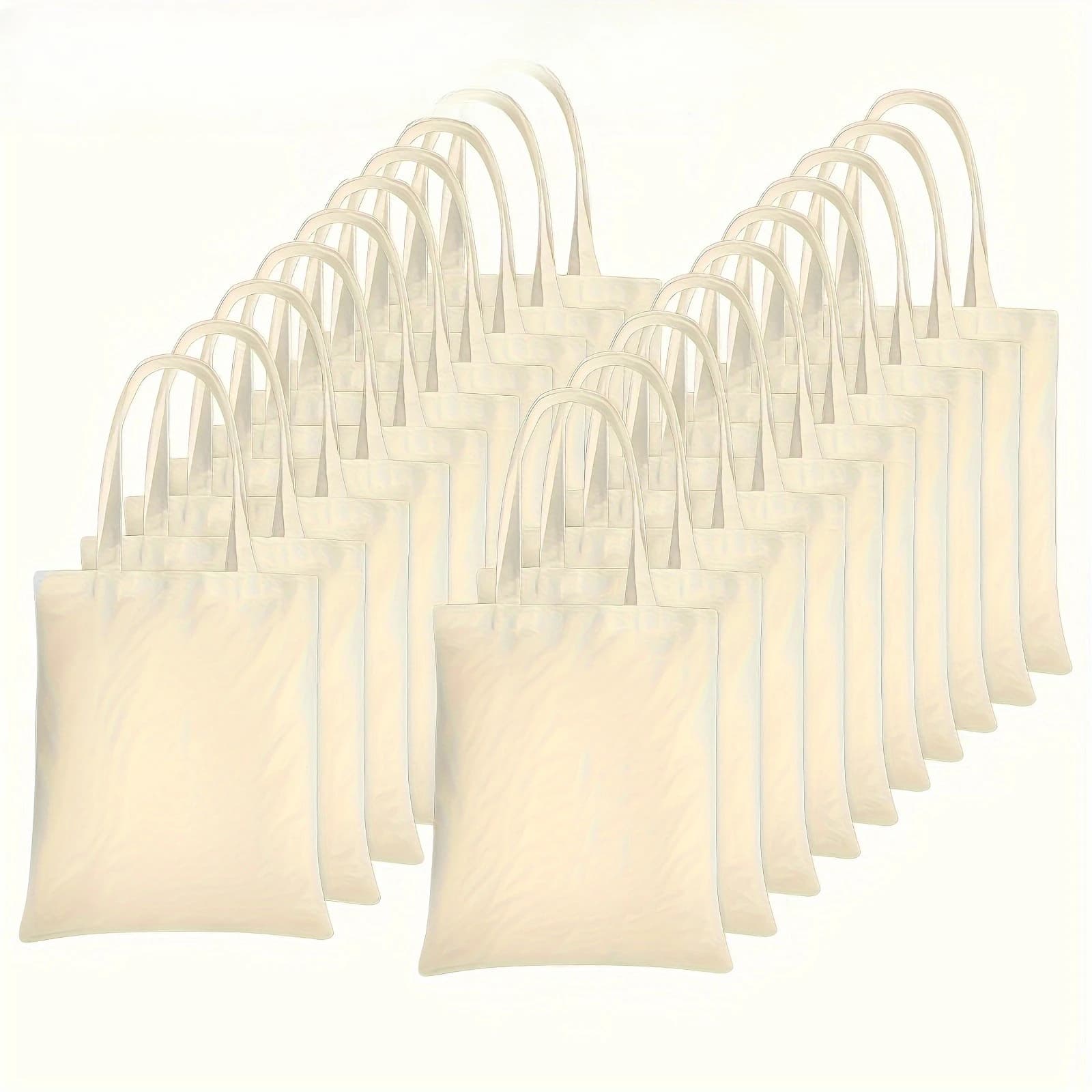 Borse tote vuote per sublimazione da 6 pezzi – Borse per la spesa riutilizzabili con spessore 12 once, ideali per decorare e personalizzare regali