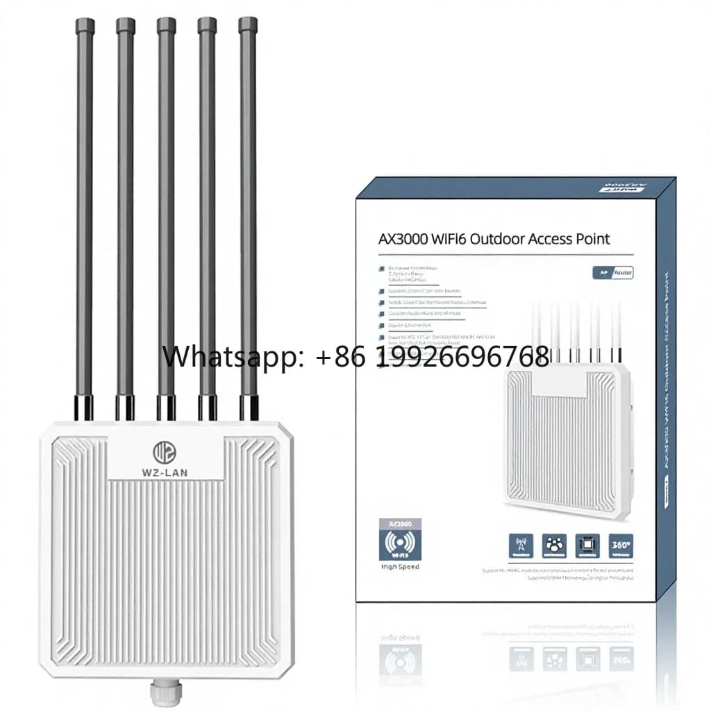 Antenna Omnidirezionale da Esterno 1800m Dual-Band 5G Router Wireless Protezione IP67 Ripetitore Wi-Fi 6 AP WL388