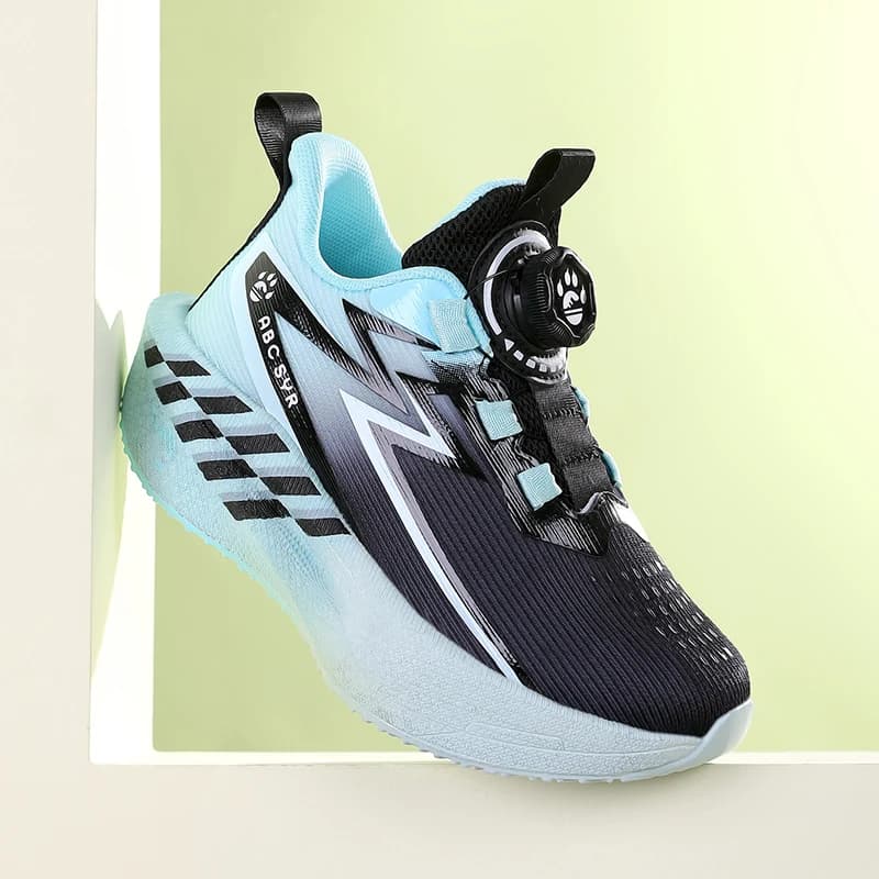 Scarpe da corsa in rete per bambini, sneakers imbottite antiscivolo per esterni, scarpe da passeggio con lacci per ragazzi e ragazze, scarpe sportive traspiranti