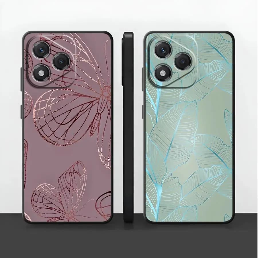 Cover per Telefono con Fiori Metallici Rosa per Huawei P20 Lite 2018 P20 P40 Lite P Smart 2019 P30 P20 Pro