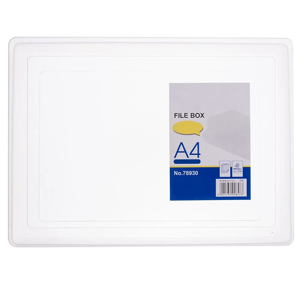 Scatola Portadocumenti A4 Trasparente Premium, Organizzatore in Plastica per Documenti, Cartelle Porta Documenti per Ufficio e Casa