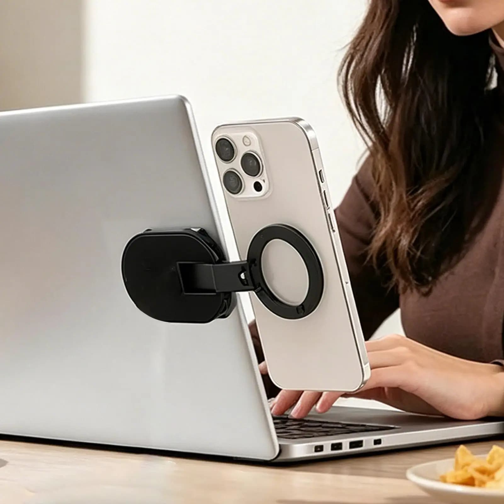 suction magnetic phone mount 360 rotating tripod port for car mirror kitchen gym indoor temporary phone fixation