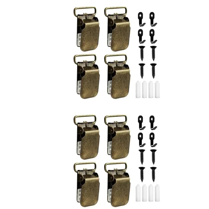 ABKY-Rug Hangers For Walls-8Pcs Hook Clips, Carpet Clamps For Curtains,Bedclothes Quilt Fabric Art Decorations
