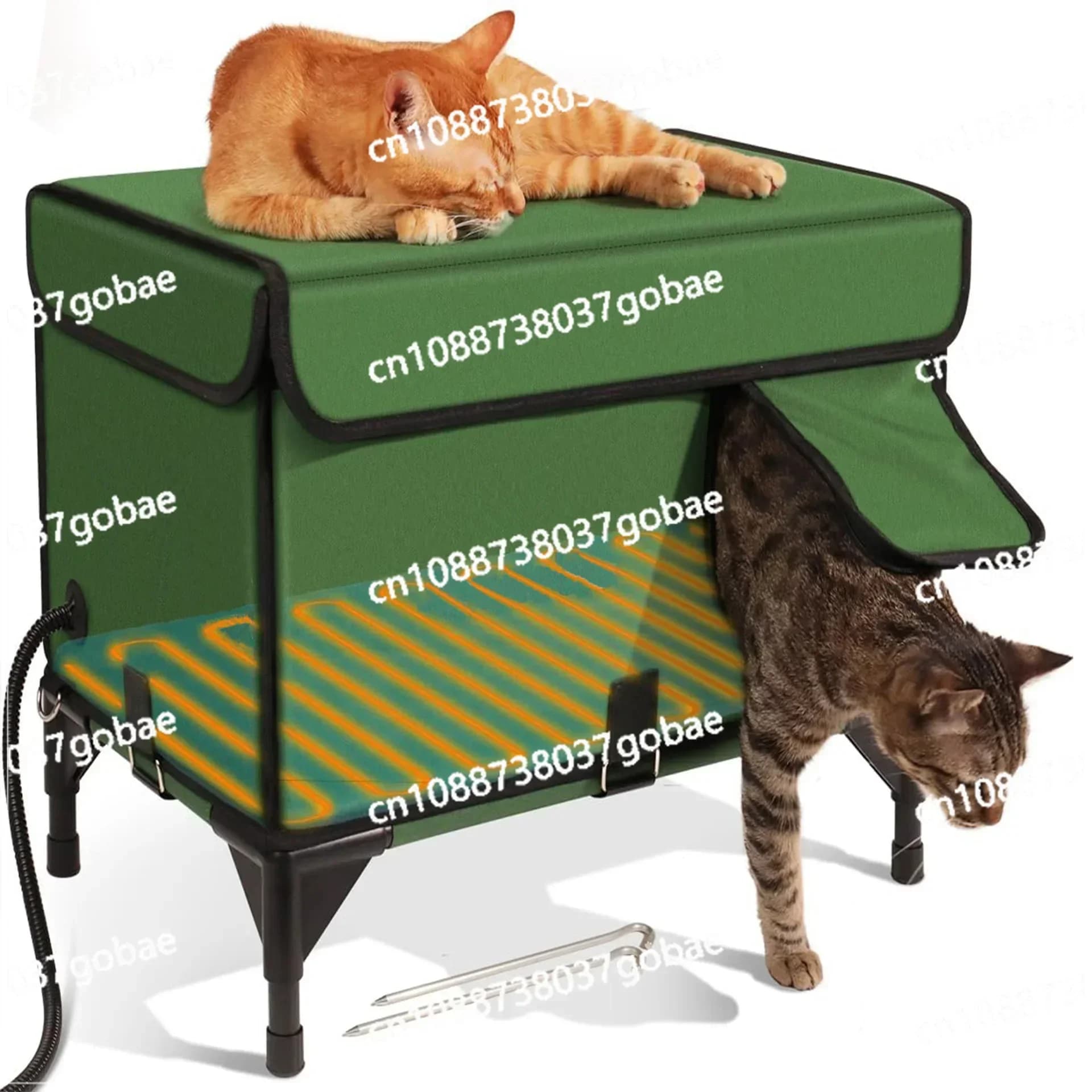 Lettiera per gatti Riscaldamento e isolamento esterno Sala consegna Gabbia per gatti pieghevole