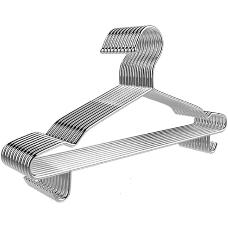 Premium Stainless Steel 3.2mm Clothes Hangers with Hooks,Durable Closet Organizer for Shirts Pants,Non-Slip Space-Saving Hangers