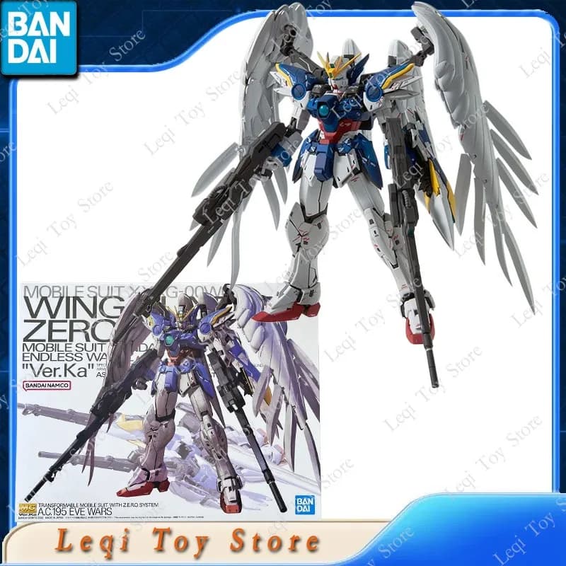 Bandai Originale Autentico MG GUNDAM MOBILE SUIT XXXG-00W0 WING ZERO Ver.Ka Action Figure Anime da Collezione Regalo Modello da Assemblare Ornamenti