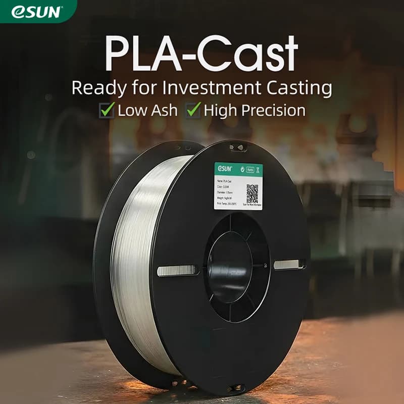 PLA eSUN Filaments for 3D Printing, 1KG 1.75MM, PLA-Cast to Low Content of Transistor Fusion Ash and Lost Cera Fusion