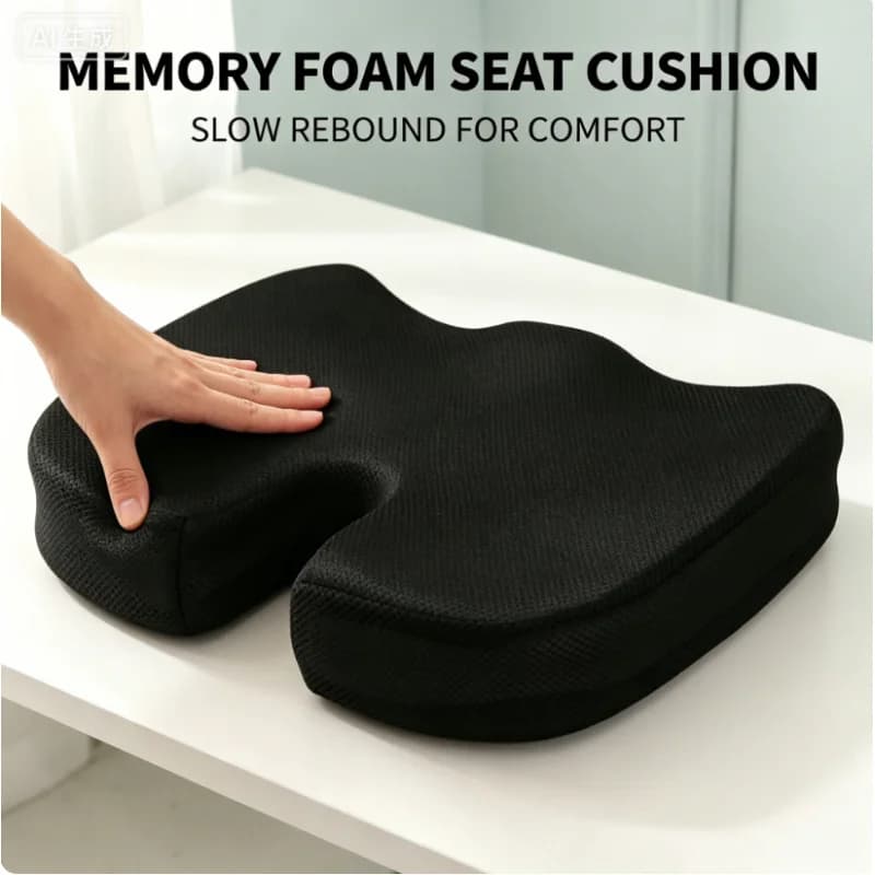 Set di Cuscini da Viaggio a Forma di U in Memory Foam, Supporto Lombare e per le Spalle, Traspirante per Auto, Ufficio, Aereo e Sedia