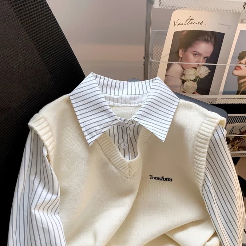 Maglioni da Donna Oversize con Ricamo Artigianale Coreano Fatto a Mano