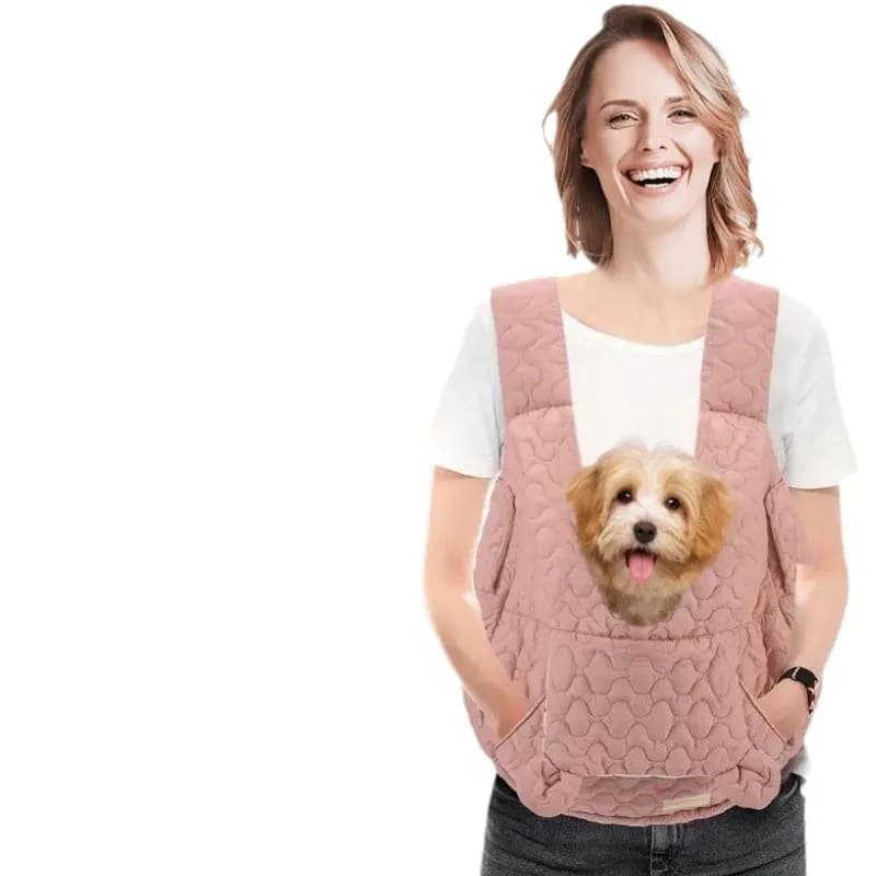 Marsupio portatile per cani e gatti con borsa a tracolla per animali domestici a mani libere in rete traspirante per un leggero e facile da trasportare all'aperto