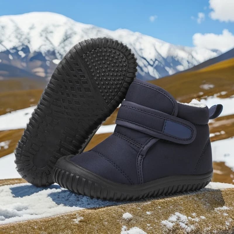 Unisex Winter Fleece Hot Snow Boots for Kids and Small Kids Comfortable Cotton Anti-slip Shoes Outdoor Walking Shoes
