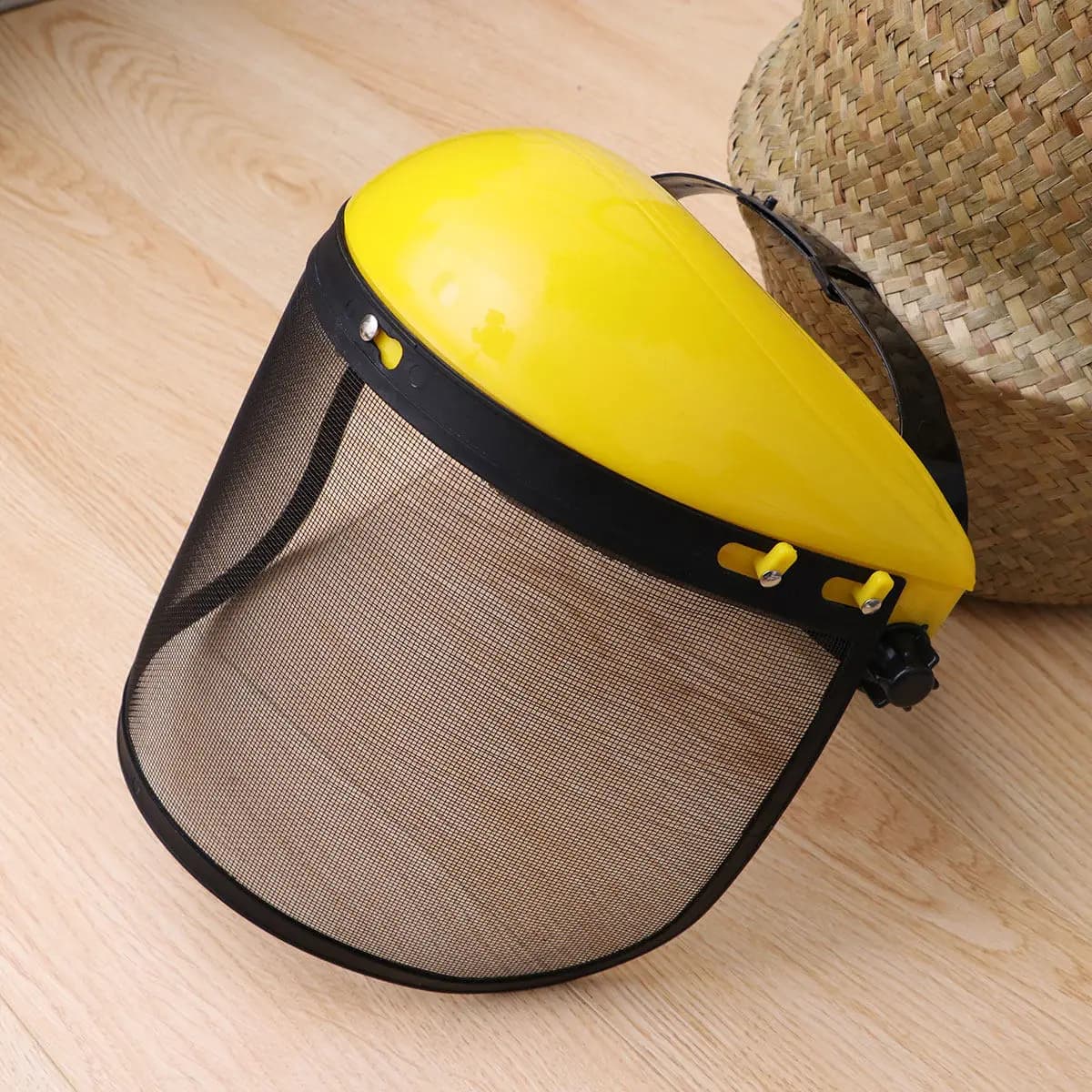 Maschera Protettiva Professionale con Visiera in Rete Metallica per Motosega, Decespugliatore, Tosaerba e Lavori Forestali