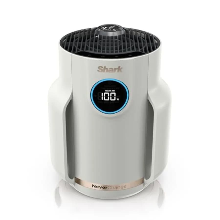 Purificatore d'Aria per Casa NeverChange Compact Pro per Camera da Letto, Asilo, Ufficio, Dormitorio con Filtro HEPA Avanzato che Cattura i Contaminanti