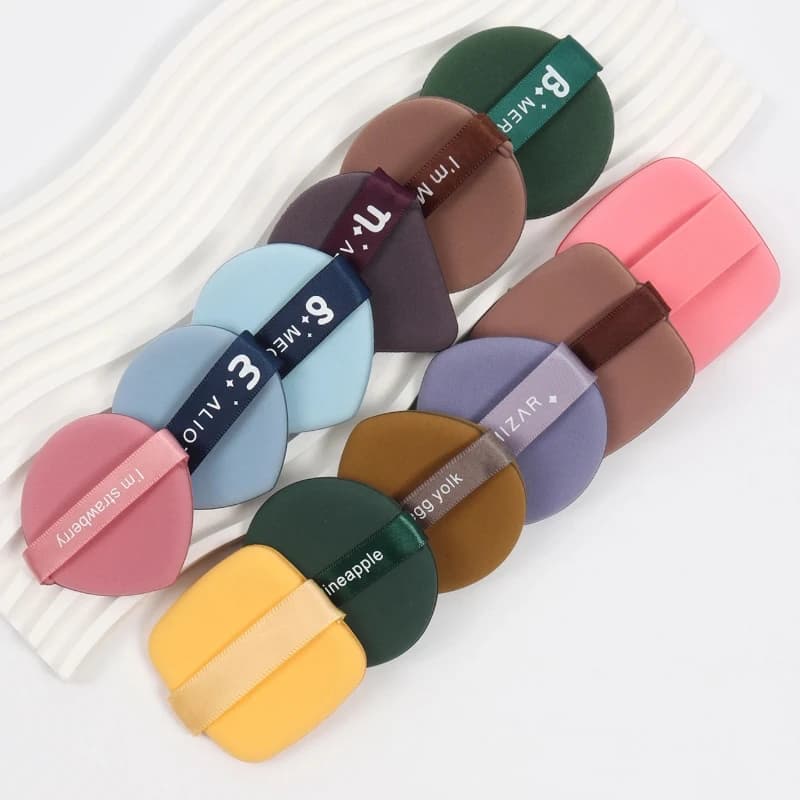 Cuscinetti Morbidi per Trucco – Confezione da 10 / 20 / 30 / 50 Pezzi, Colori e Design Vari, Spugnette per Fondotinta, BB Cream e Cipria