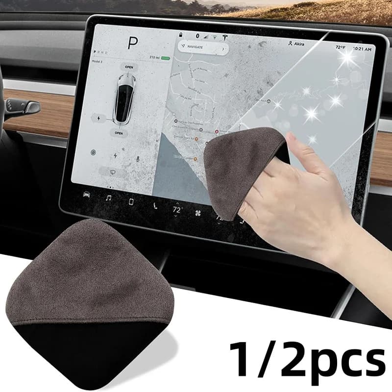 Panno in microfibra per la pulizia dello schermo del monitor del computer, per telefono, tablet, computer, auto, portatile, rotondo, quadrato, per dispositivi multimediali