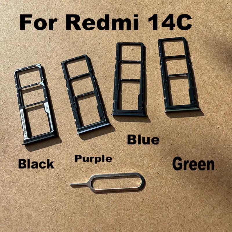 Nuovo per Xiaomi Redmi 14C vassoio scheda SIM supporto per slot presa adattatore connettore parti di riparazione sostituzione