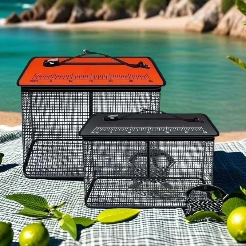 Portable Fish Keep Bag Floating Woven Mesh Anti-Escape With Drawstring Rope Net For Lure Rock Inshore Fishing Storage Gear Art