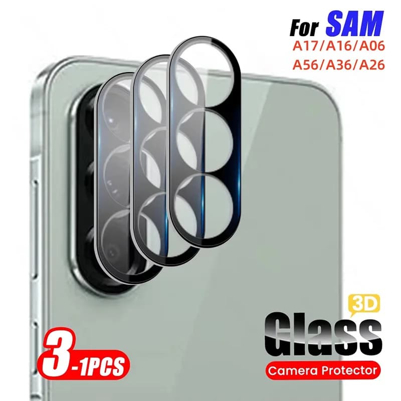 3D camera lens protection for Samsung A56 A17 A55 A16 A07 A54 A53 A26 A36 S25 S24 Ultra S23 FE Rear tempered glass lens