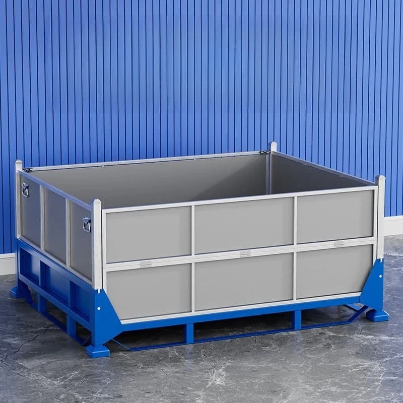 Industrial workshop products Stacking rack Scrap iron filings Parts frame Folding storage Industrial iron boxes Heavy materials