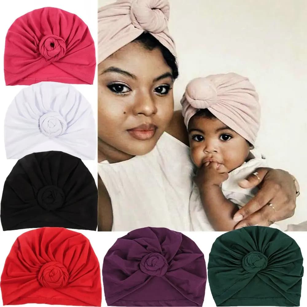 23*19 cm Chemotherapy cap Pre-nown hood African model Copricapo Cotton scarf Turbante Berretti Women's chemo hat