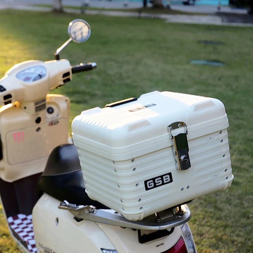 47L Motorcycle Top Case Moto Tail Box Rear Luggage Scooters Mopeds Trunk Motorbike Top Box for Helmet Storage Box