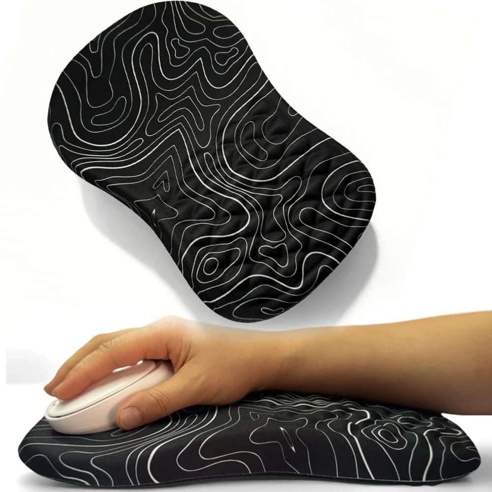 Tappetino per mouse ergonomico Supporto per il polso Tappetino per mouse antidolorifico Comodo poggiapolsi Tappetino per mouse interamente in memory foam con base antiscivolo