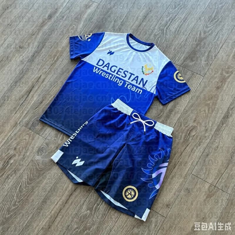 MOTO 2026 Summer New Dagestan Quick-Drying Fighting Suit Kid's Wrestling Training Suit T-shirt Fighting Shorts Sports Set