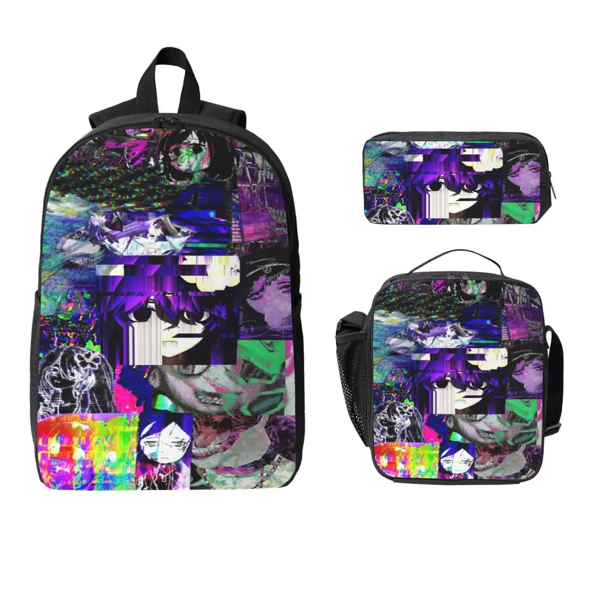 3Pcs Sewerslvt Cythoni Backpack Set for Girls Boys Pencil Boxes Bookbag Sets with Lunch Box For Primary School Students Daypack