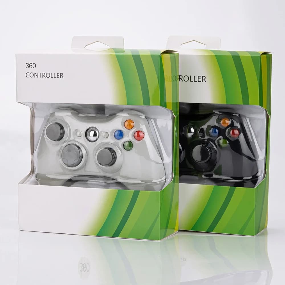 Controller wireless/cablato per controller di gioco Xbox 360 con turbo a doppia vibrazione compatibile con Xbox 360/360 Slim e finestra per PC