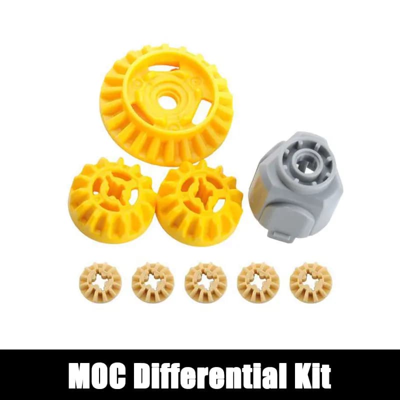Kit Differenziale MOC 65414 69761 69762 6589, Parti per Cambio ad Alta Coppia, Blocchi Tecnici da Costruzione Fai-da-Te per Bambini e Adulti