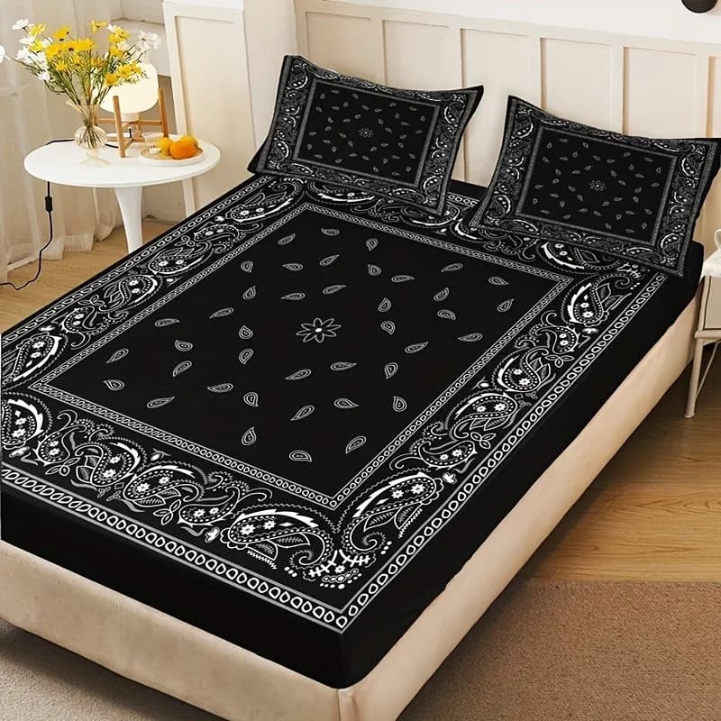 Bed Linen Set 2/3 Pieces, Bed Sheet with Corners, 3D Printed Children's Bed Cover with Federa, 100% Polyester