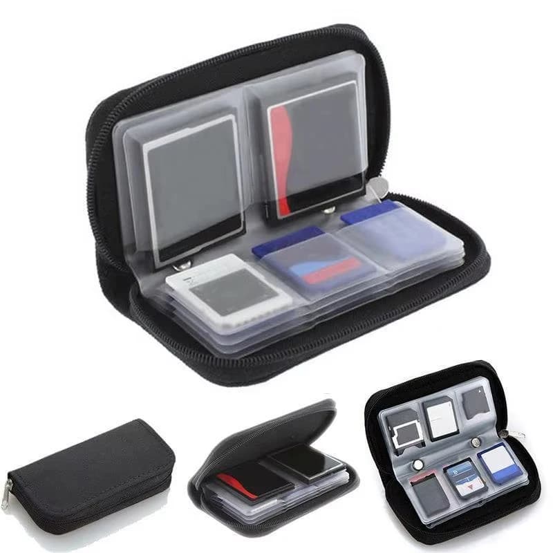 Custodia per scheda di memoria a 22 slot Custodia per trasporto Custodia per portafoglio per CF/SD/Micro SD/MS/DS Accessori per giochi Scatola per scheda di memoria