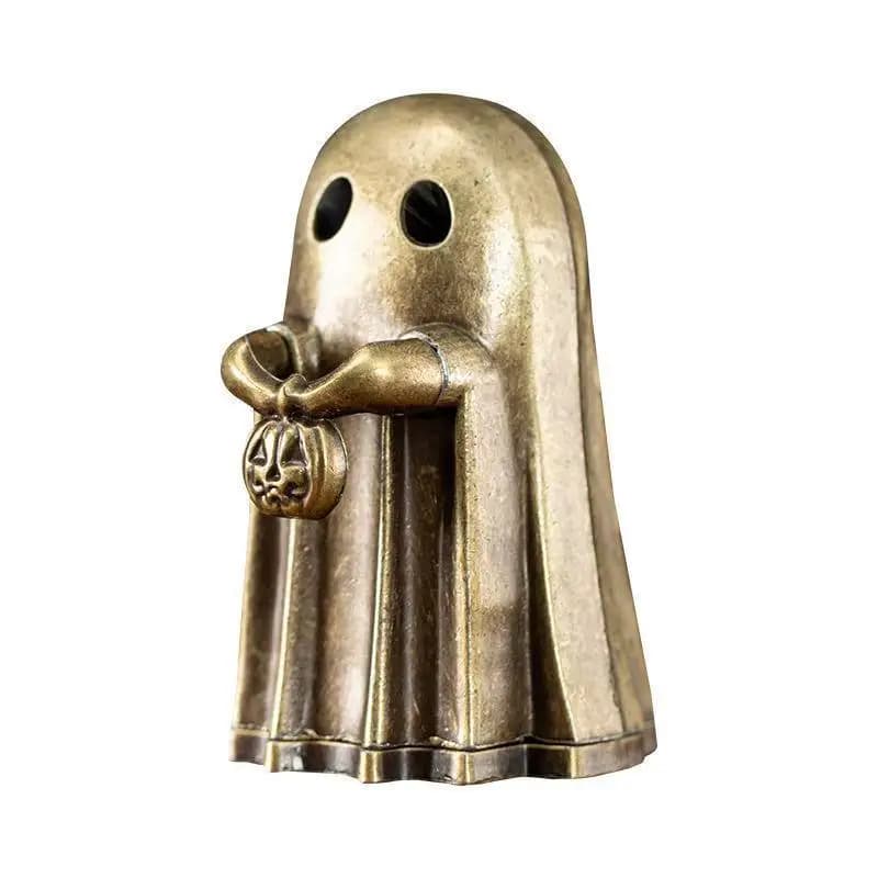 Ghost Pumpkin Incense Burner Holder Halloween Themed Spooky Fragrance Diffuser Unique Ornament for Home Patio Party Decor