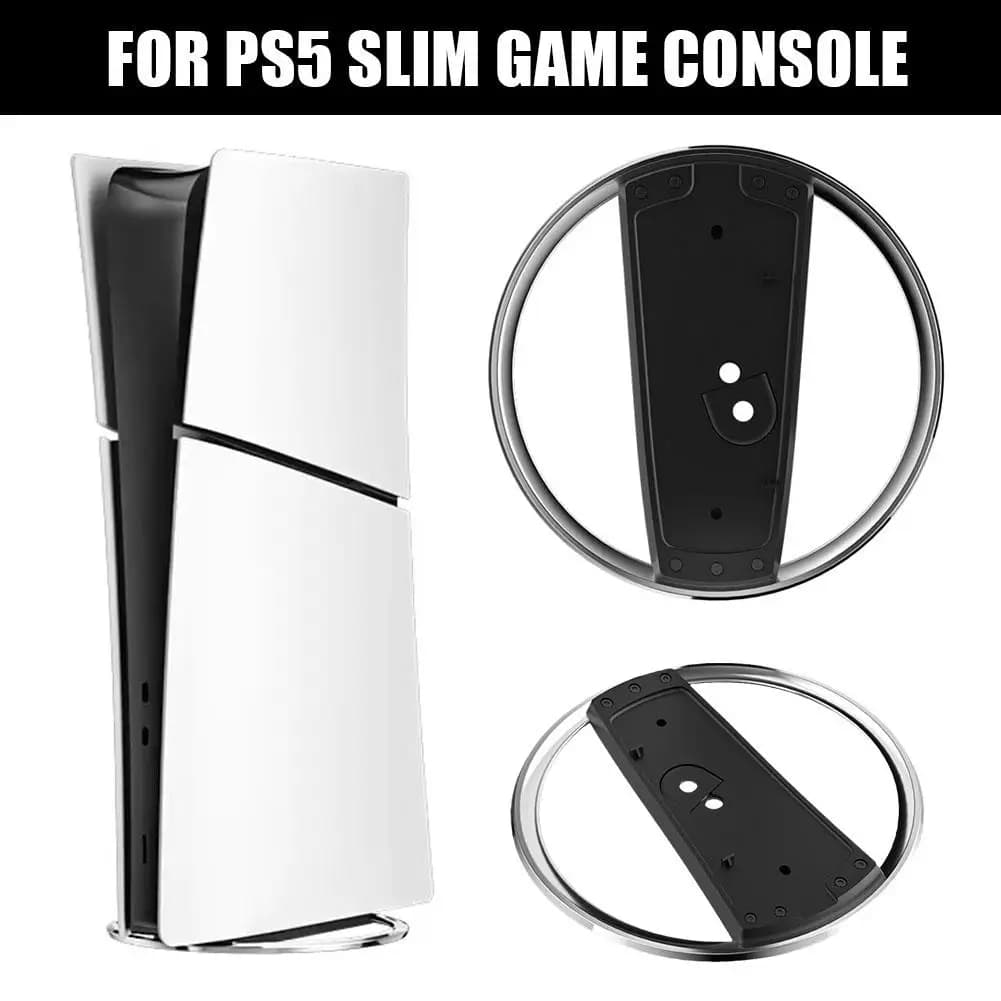 Per supporto verticale sottile Staffa base per console di gioco in metallo nero per PC per accessorio Sony 5 Slim Disc Digital Edition