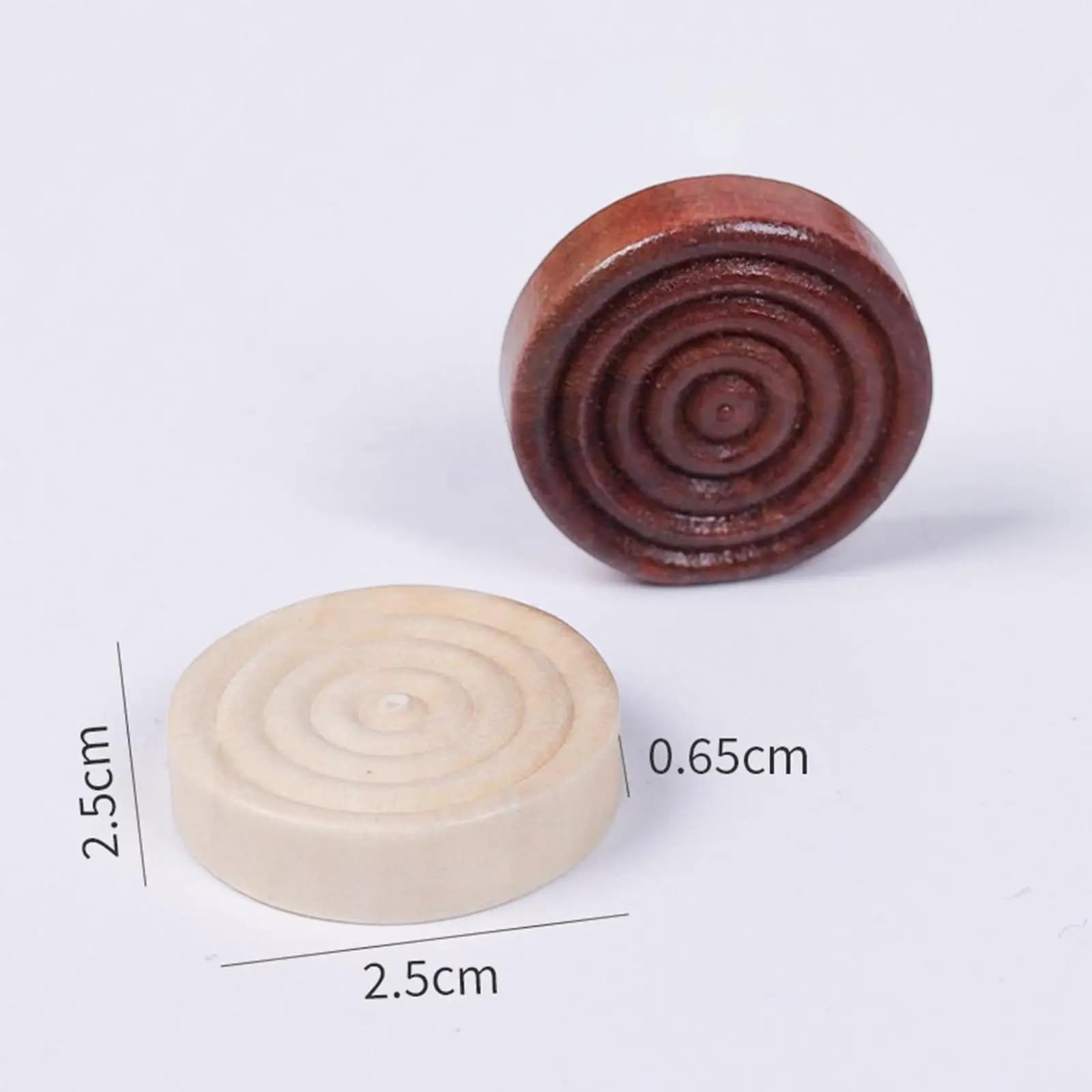 24 pezzi di dama rotondi in legno con pezzi impilabili per backgammon Ridge per forniture per feste in famiglia, parti di giochi tradizionali