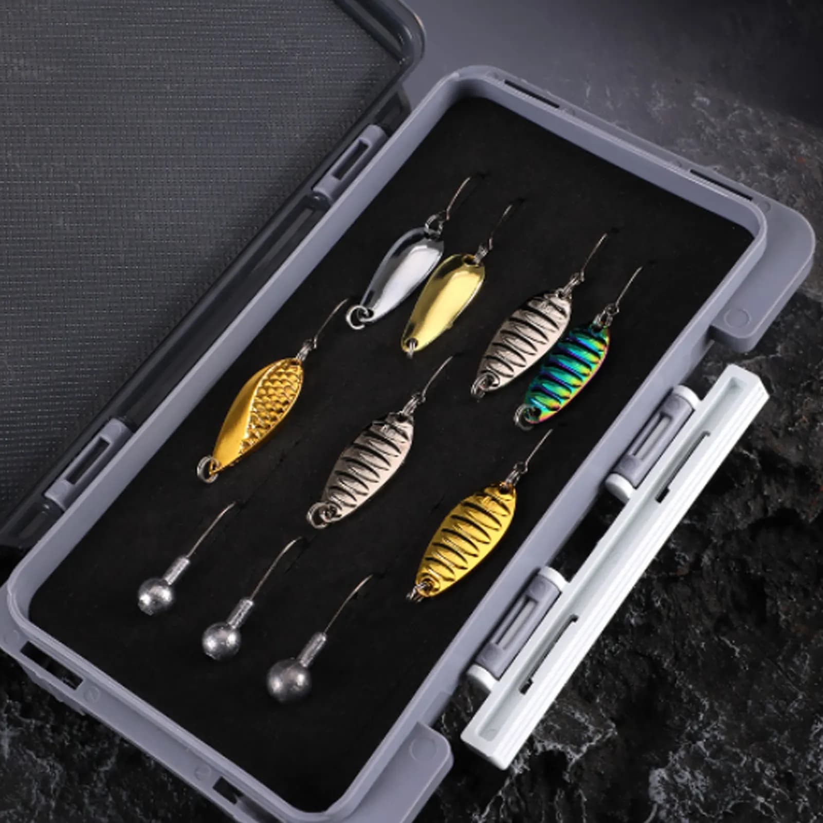 Wallet Box for Fishing Equipment with Soft Sponge and Translucent Case for Fishing Mesh, Organizer for Home