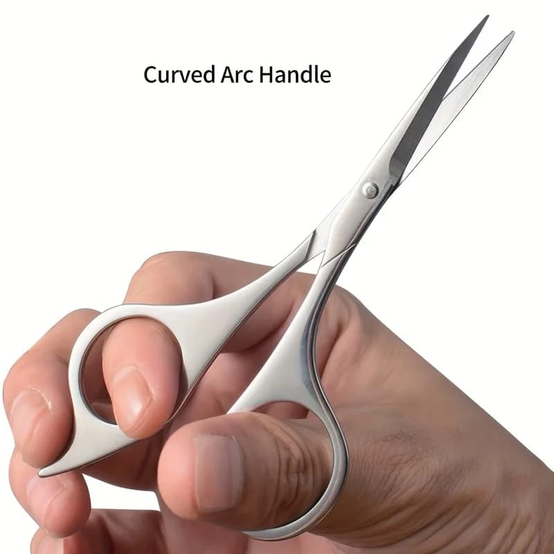 Professional stainless steel scissors——Ergonomic Design｜High precision、Sharp and durable｜Suitable for eyebrow shaping、Eyelash ca