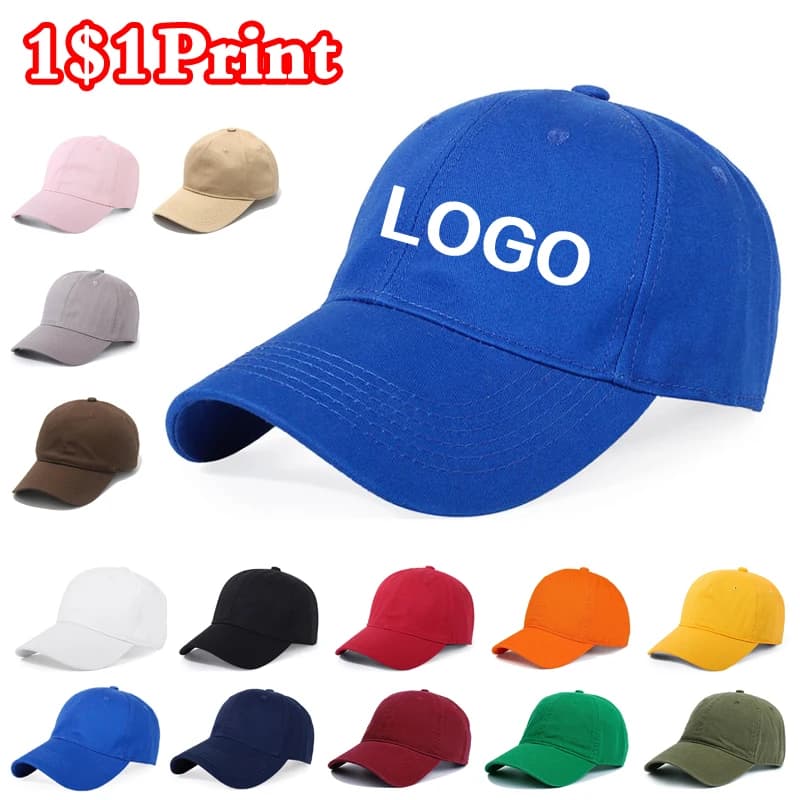 Customized Logo for High-End Pure Cotton Soft Top Baseball Cap Men's and Women's Duckbill Cap Sun Hat Design with Embroidery