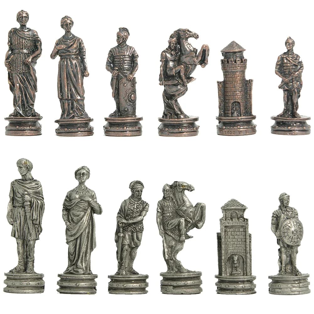 Scacchi con 32 personaggi in metallo con gioco da tavolo con scacchiera in pelle artificiale per giocattoli multiplayer per feste in famiglia