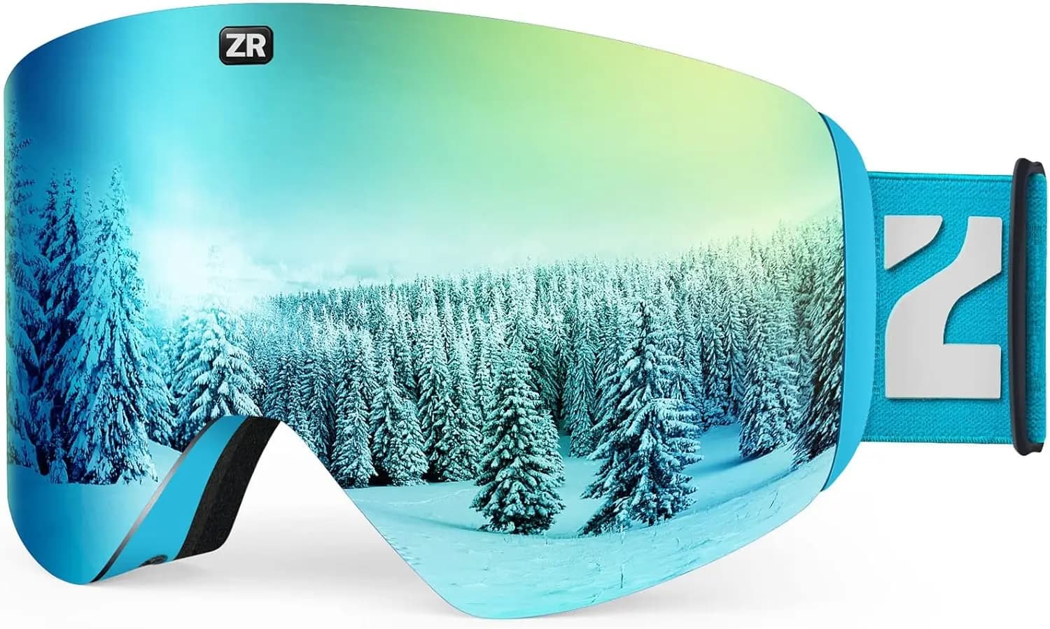Occhiali da Sci Cilindrici Magnetici per Uomo e Donna, Occhiali da Snowboard con Lenti Antiappannamento