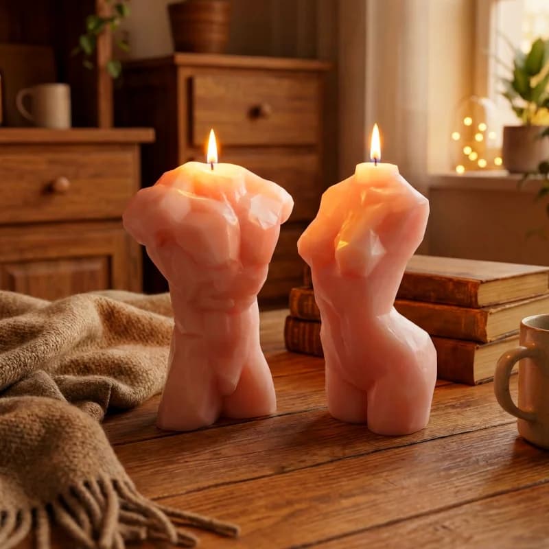 Stampo per candele in silicone, scultura umana geometrica, design fai-da-te, modellismo in resina e gesso, strumento per decorare torte al cioccolato ghiacciato