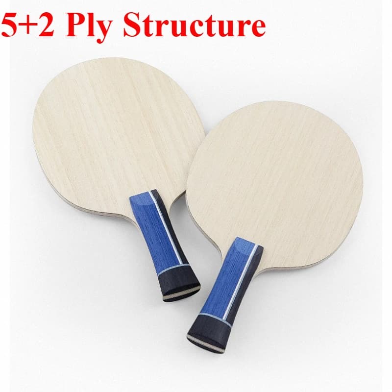 3 Styles of Ping Pong ALC Rackets with External Blue Carbon, Professional Base with 5+2 Roads for Competitions