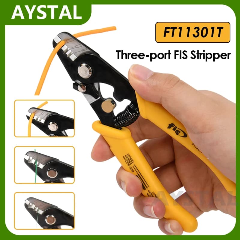 Spelafili in fibra ottica a 3 fori strumenti spelafili per cavi ottici FIS pinze per taglio in fibra FT11301T spelafili KS-K2 forbici in Kevlar