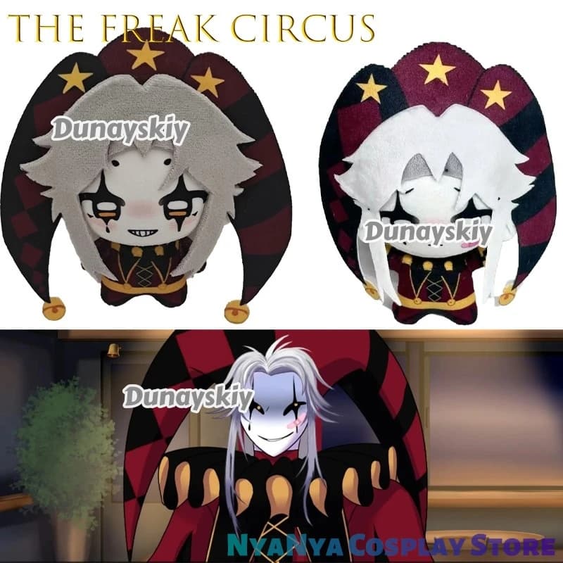 The Freak Circus Pierrot 10 cm Peluche fatto a mano Peluche Kawaii Personaggio anime Costume da festa di Halloween Natale ssi