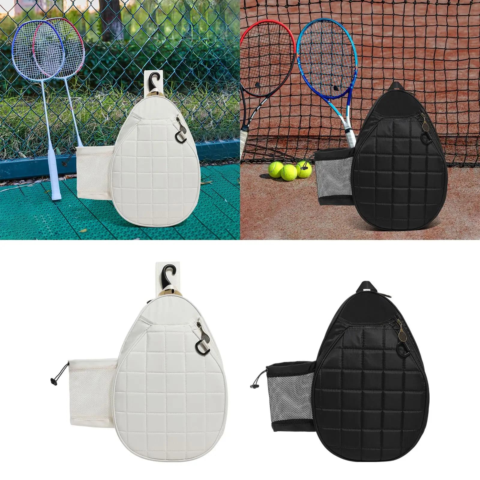 Borsa da Tennis Professionale con Tasca Portaoggetti, Zaino Versatile per Racchette da Tennis e Squash