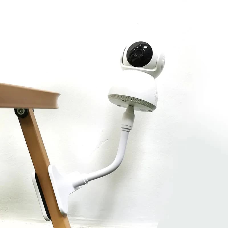 Flexible Support for Camera, Folding Base without Drilling with Kids and Webcam Monitor Clips