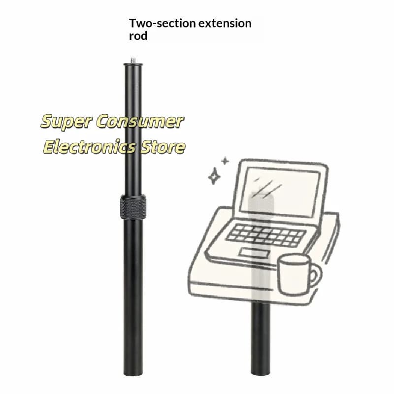 Tubo di Estensione Regolabile in Alluminio per Treppiede - Prolunga Leggera da 25 cm per Gimbal e Monopiedi Fotografici