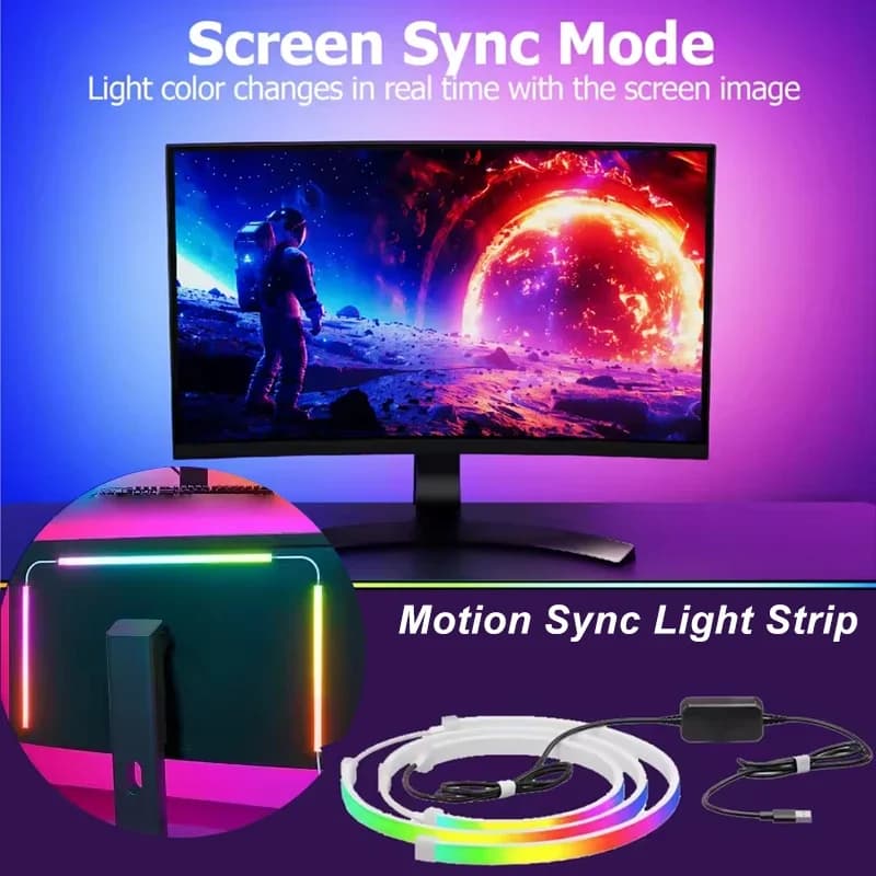 Striscia luminosa a LED Schermo del computer Colar Sync Monitor Ambilight Luci RGB Illuminazione ambientale Retroilluminazione per PC Luce di raccolta per sala giochi